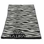 sciarpa LA LIRA lana unisex zebrata nero bianco